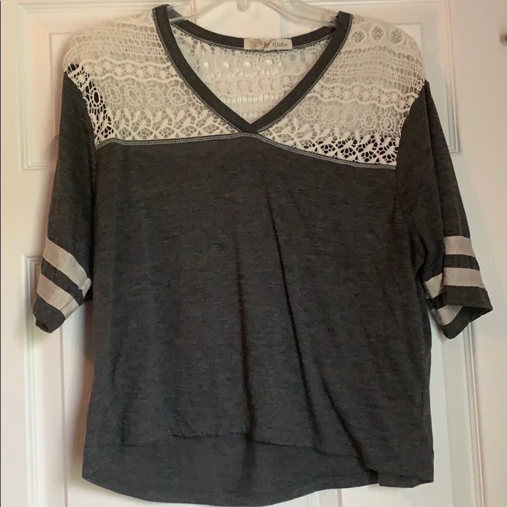 Gray crop top